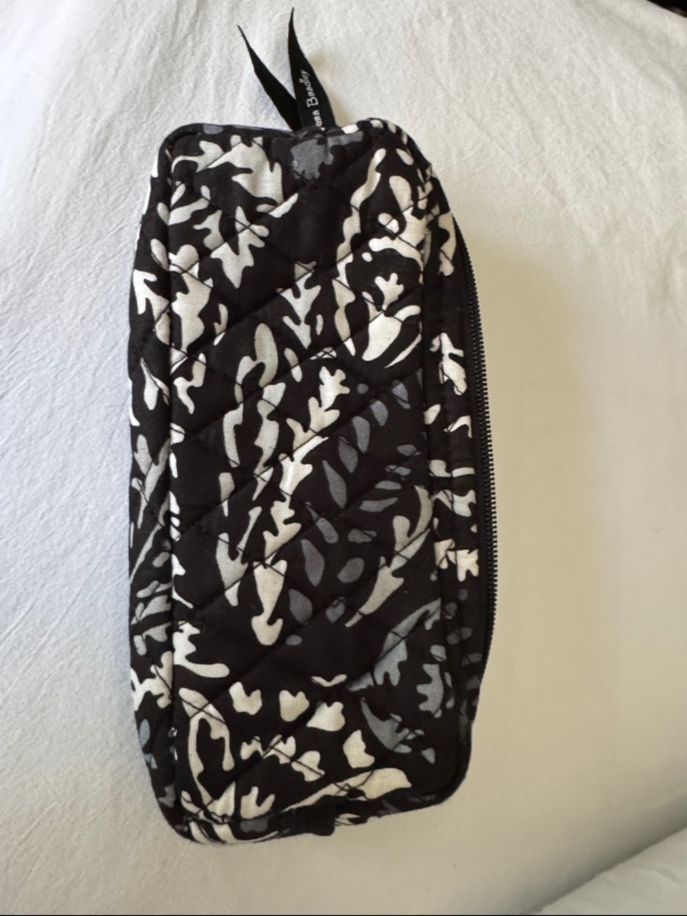 Vera Bradley Black & White Quilted Zip small Pouch